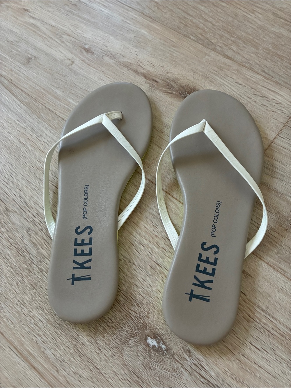 TKEES  white Flip Flop Sandals - Minimal Women's Slides